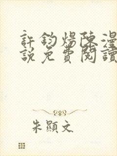 许钧炀陈漫的小说免费阅读