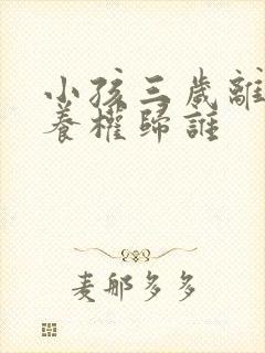 小孩三岁离婚抚养权归谁