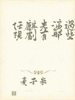 任麒光演过的电视剧有哪些