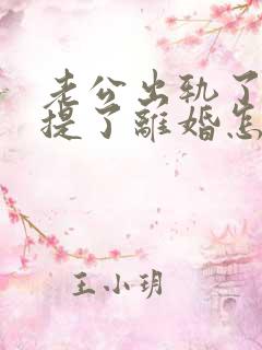 老公出轨了他还提了离婚怎么办