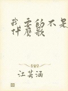 我要的不是你是什么歌