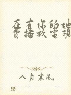 在有你的地方免费播放电视剧