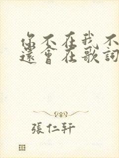 你不在我不在谁还会在歌词