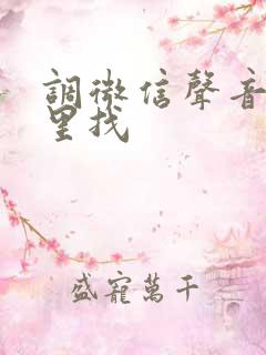 调微信声音在哪里找