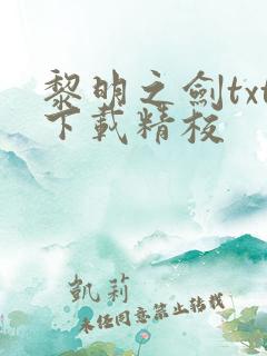 黎明之剑txt下载精校