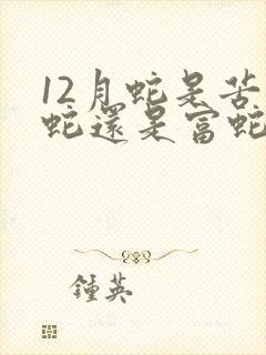 12月蛇是苦命蛇还是富蛇