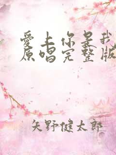 爱上你是我的错原唱完整版