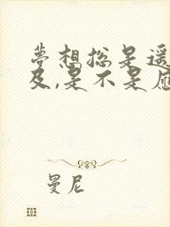 梦想总是遥不可及,是不是应该放弃歌词