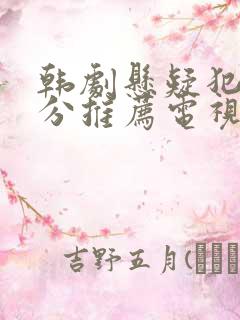 韩剧悬疑犯罪高分推荐电视剧