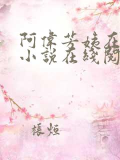 阿伟芳姨在人间小说在线阅读