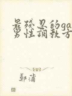 最残忍的gay男性调教方法