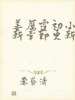 姜厉霍初小说最新章节更新时间