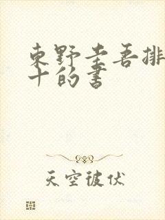 东野圭吾排名前十的书