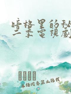 暗格里的秘密第二季电视剧免费观看