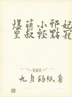 爆萌小邪妃腹黑皇叔轻点宠