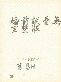 婚前试爱无删减完整版