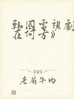 韩国电视剧《爱在何方》