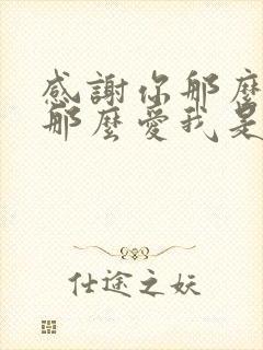 感谢你那么懂我那么爱我是什么歌