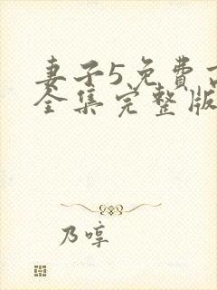 妻子5免费高清全集完整版在线观看