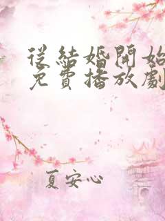 从结婚开始恋爱免费播放剧情