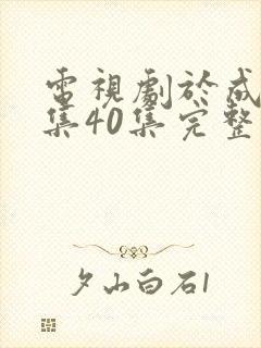 电视剧于成龙全集40集完整版免费