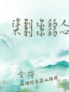 得到你的人却得不到你的心原唱歌词