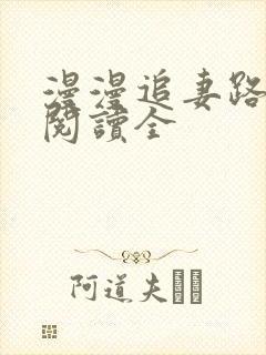 漫漫追妻路免费阅读全