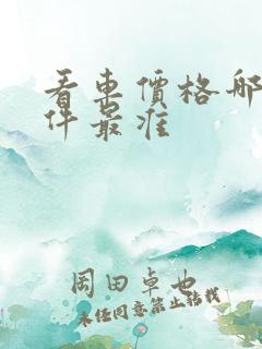 看车价格哪个软件最准