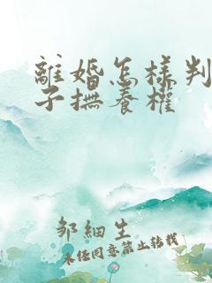 离婚怎样判定孩子抚养权