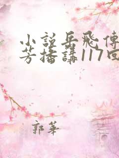 小说岳飞传刘兰芳播讲117回