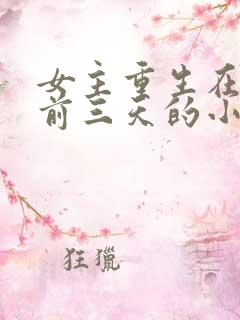 女主重生在末世前三天的小说