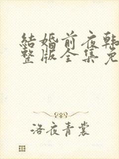 结婚前夜韩剧完整版全集免费观看