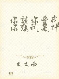 你说你爱我你说你想我是什么歌