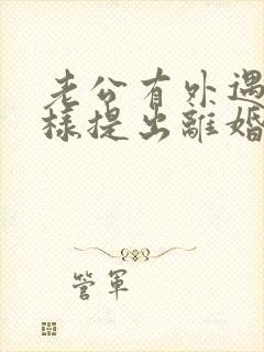 老公有外遇我怎样提出离婚