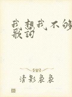 我想我不够好 歌词