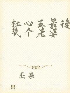 杜心五最后娶了几个老婆