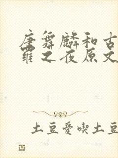 唐舞麟和古娜星罗之夜原文