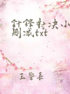 针锋对决小说未删减txt