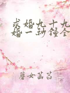 求婚九十九次离婚一秒钟全集