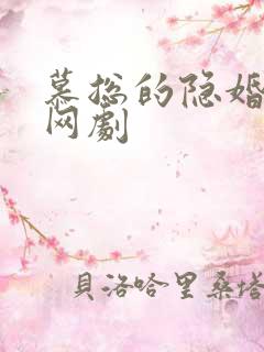 慕总的隐婚罪妻网剧