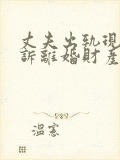 丈夫出轨现在起诉离婚财产分割