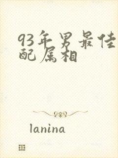 93年男最佳婚配属相