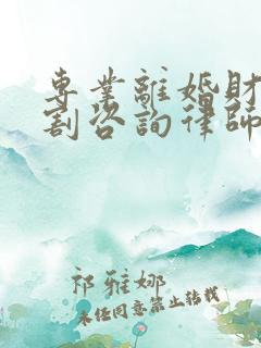 专业离婚财产分割咨询律师