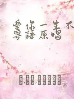 爱你一生不舍弃粤语原唱