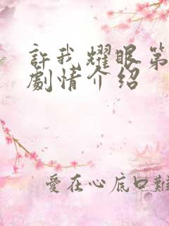 许我耀眼第6集剧情介绍