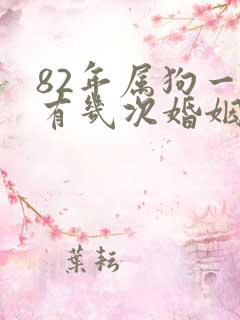 82年属狗一生有几次婚姻女