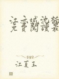 江亦城沈楠小说免费阅读最新章节