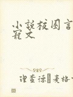 小说校园言情甜宠文