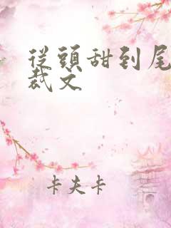 从头甜到尾的总裁文