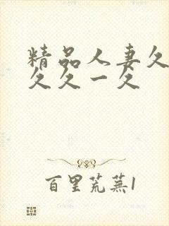 精品人妻久久久久久一久